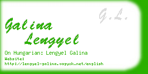 galina lengyel business card